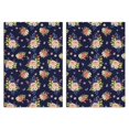 thumbnail image 1 of 2 Pcs Pioneer Flower Floral Print Pattern Kitchen Towels, Funny Microfiber Dish Towel Set, 18" X 26" Tea Towels, 1 of 6