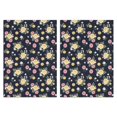 thumbnail image 1 of 2 Pcs Pioneer Flower Floral Print Pattern Kitchen Towels, Funny Microfiber Dish Towel Set, 18" X 26" Tea Towels, 1 of 6