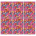 thumbnail image 1 of 6 Pcs Pioneer Flower Floral Print Pattern Kitchen Towels, Funny Microfiber Dish Towel Set, 18" X 26" Tea Towels, 1 of 6