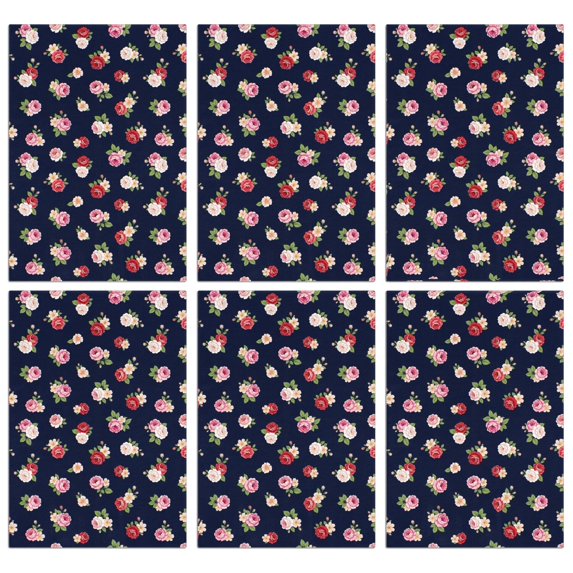 2 Pcs Pioneer Flower Floral Print Pattern Kitchen Towels, Funny Microfiber Dish Towel Set, 18" X 26" Tea Towels
