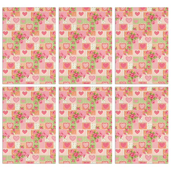 2 Pcs Pioneer Flower Floral Print Pattern Kitchen Towels, Funny Microfiber Dish Towel Set, 18" X 26" Tea Towels