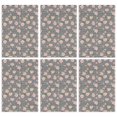 thumbnail image 1 of 6 Pcs Pioneer Flower Floral Print Pattern Kitchen Towels, Funny Microfiber Dish Towel Set, 18" X 26" Tea Towels, 1 of 6