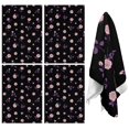 thumbnail image 1 of 2 Pcs Pioneer Flower Floral Print Pattern Kitchen Towels, Funny Microfiber Dish Towel Set, 18" X 26" Tea Towels, 1 of 6