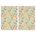 thumbnail image 1 of 2 Pcs Pioneer Flower Floral Print Pattern Kitchen Towels, Funny Microfiber Dish Towel Set, 18" X 26" Tea Towels, 1 of 6