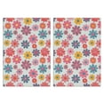 thumbnail image 1 of 2 Pcs Pioneer Flower Floral Print Pattern Kitchen Towels, Funny Microfiber Dish Towel Set, 18" X 26" Tea Towels, 1 of 6