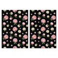 thumbnail image 1 of 2 Pcs Pioneer Flower Floral Print Pattern Kitchen Towels, Funny Microfiber Dish Towel Set, 18" X 26" Tea Towels, 1 of 6