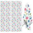 thumbnail image 1 of 4 Pcs Pioneer Flower Floral Print Pattern Kitchen Towels, Funny Microfiber Dish Towel Set, 18" X 26" Tea Towels, 1 of 6