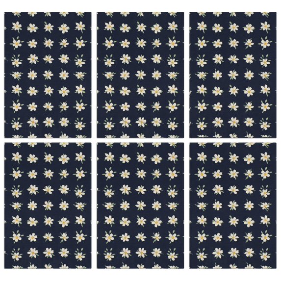 2 Pcs Pioneer Flower Floral Print Pattern Kitchen Towels, Funny Microfiber Dish Towel Set, 18" X 26" Tea Towels
