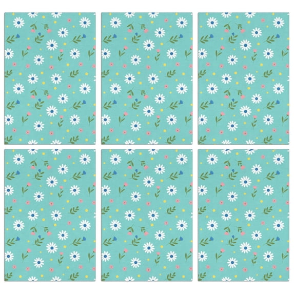 2 Pcs Pioneer Flower Floral Print Pattern Kitchen Towels, Funny Microfiber Dish Towel Set, 18" X 26" Tea Towels