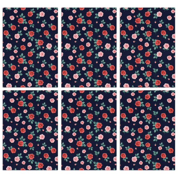 2 Pcs Pioneer Flower Floral Print Pattern Kitchen Towels, Funny Microfiber Dish Towel Set, 18" X 26" Tea Towels