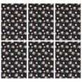 thumbnail image 1 of 6 Pcs Pioneer Flower Floral Print Pattern Kitchen Towels, Funny Microfiber Dish Towel Set, 18" X 26" Tea Towels, 1 of 6