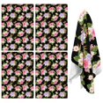 thumbnail image 1 of 2 Pcs Pioneer Flower Floral Print Pattern Kitchen Towels, Funny Microfiber Dish Towel Set, 18" X 26" Tea Towels, 1 of 6
