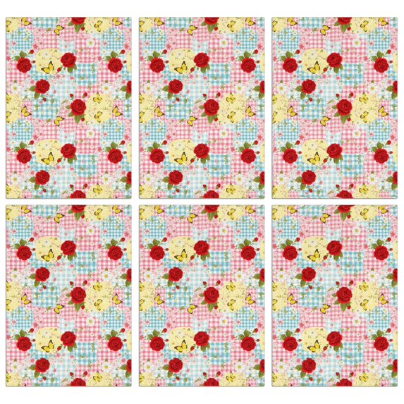 2 Pcs Pioneer Flower Floral Print Pattern Kitchen Towels, Funny Microfiber Dish Towel Set, 18" X 26" Tea Towels