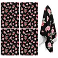 thumbnail image 1 of 4 Pcs Pioneer Flower Floral Print Pattern Kitchen Towels, Funny Microfiber Dish Towel Set, 18" X 26" Tea Towels, 1 of 6