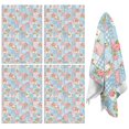 thumbnail image 1 of 2 Pcs Pioneer Flower Floral Print Pattern Kitchen Towels, Funny Microfiber Dish Towel Set, 18" X 26" Tea Towels, 1 of 6
