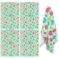 thumbnail image 1 of 4 Pcs Pioneer Flower Floral Print Pattern Kitchen Towels, Funny Microfiber Dish Towel Set, 18" X 26" Tea Towels, 1 of 6