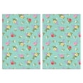 thumbnail image 1 of 2 Pcs Pioneer Flower Floral Print Pattern Kitchen Towels, Funny Microfiber Dish Towel Set, 18" X 26" Tea Towels, 1 of 6