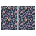 thumbnail image 1 of 2 Pcs Pioneer Flower Floral Print Pattern Kitchen Towels, Funny Microfiber Dish Towel Set, 18" X 26" Tea Towels, 1 of 6