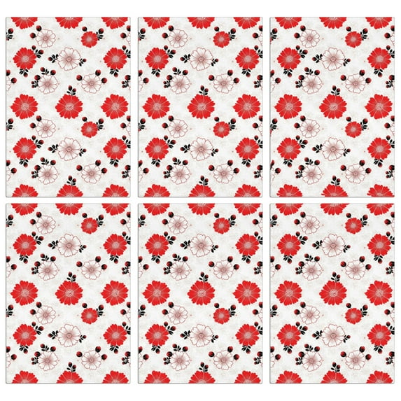 2 Pcs Pioneer Flower Floral Print Pattern Kitchen Towels, Funny Microfiber Dish Towel Set, 18" X 26" Tea Towels