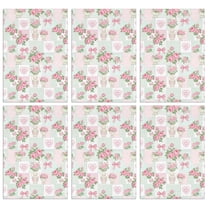 6 Pcs Pioneer Flower Floral Print Pattern Kitchen Towels, Funny Microfiber Dish Towel Set, 18" X 26" Tea Towels