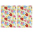 thumbnail image 1 of 2 Pcs Pioneer Flower Floral Print Pattern Kitchen Towels, Funny Microfiber Dish Towel Set, 18" X 26" Tea Towels, 1 of 6