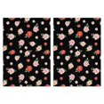 thumbnail image 1 of 2 Pcs Pioneer Flower Floral Print Pattern Kitchen Towels, Funny Microfiber Dish Towel Set, 18" X 26" Tea Towels, 1 of 6