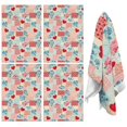 thumbnail image 1 of 4 Pcs Pioneer Flower Floral Print Pattern Kitchen Towels, Funny Microfiber Dish Towel Set, 18" X 26" Tea Towels, 1 of 6