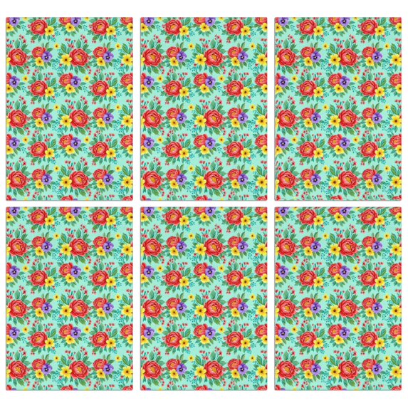 2 Pcs Pioneer Flower Floral Print Pattern Kitchen Towels, Funny Microfiber Dish Towel Set, 18" X 26" Tea Towels
