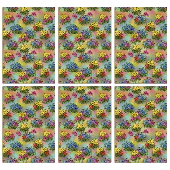 2 Pcs Pioneer Flower Floral Print Pattern Kitchen Towels, Funny Microfiber Dish Towel Set, 18" X 26" Tea Towels