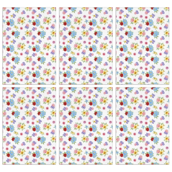 2 Pcs Pioneer Flower Floral Print Pattern Kitchen Towels, Funny Microfiber Dish Towel Set, 18" X 26" Tea Towels