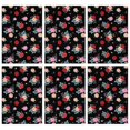thumbnail image 1 of 6 Pcs Pioneer Flower Floral Print Pattern Kitchen Towels, Funny Microfiber Dish Towel Set, 18" X 26" Tea Towels, 1 of 6