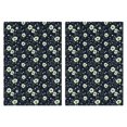 thumbnail image 1 of 2 Pcs Pioneer Flower Floral Print Pattern Kitchen Towels, Funny Microfiber Dish Towel Set, 18" X 26" Tea Towels, 1 of 6