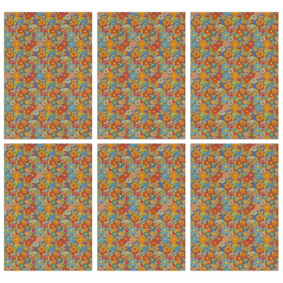 2 Pcs Pioneer Flower Floral Print Pattern Kitchen Towels, Funny Microfiber Dish Towel Set, 18" X 26" Tea Towels