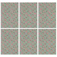 thumbnail image 1 of 6 Pcs Pioneer Flower Floral Print Pattern Kitchen Towels, Funny Microfiber Dish Towel Set, 18" X 26" Tea Towels, 1 of 6