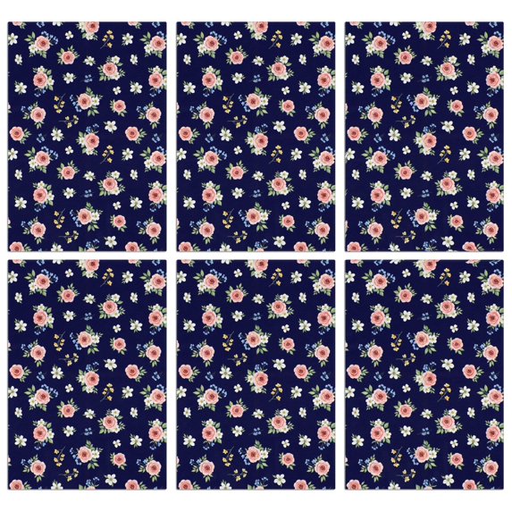 2 Pcs Pioneer Flower Floral Print Pattern Kitchen Towels, Funny Microfiber Dish Towel Set, 18" X 26" Tea Towels