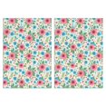 thumbnail image 1 of 2 Pcs Pioneer Flower Floral Print Pattern Kitchen Towels, Funny Microfiber Dish Towel Set, 18" X 26" Tea Towels, 1 of 6