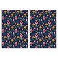 thumbnail image 1 of 2 Pcs Pioneer Flower Floral Print Pattern Kitchen Towels, Funny Microfiber Dish Towel Set, 18" X 26" Tea Towels, 1 of 6