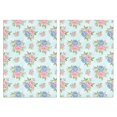 thumbnail image 1 of 2 Pcs Pioneer Flower Floral Print Pattern Kitchen Towels, Funny Microfiber Dish Towel Set, 18" X 26" Tea Towels, 1 of 6