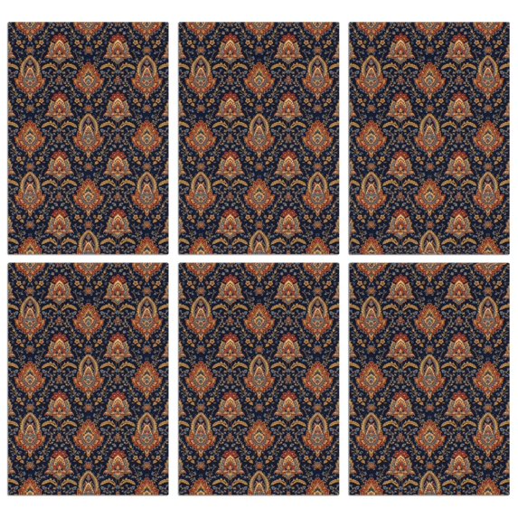 6 Pcs Pioneer Flower Floral Print Pattern Kitchen Towels, Funny Microfiber Dish Towel Set, 18" X 26" Tea Towels