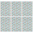 thumbnail image 1 of 6 Pcs Pioneer Flower Floral Print Pattern Kitchen Towels, Funny Microfiber Dish Towel Set, 18" X 26" Tea Towels, 1 of 6
