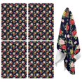 thumbnail image 1 of 2 Pcs Pioneer Flower Floral Print Pattern Kitchen Towels, Funny Microfiber Dish Towel Set, 18" X 26" Tea Towels, 1 of 6