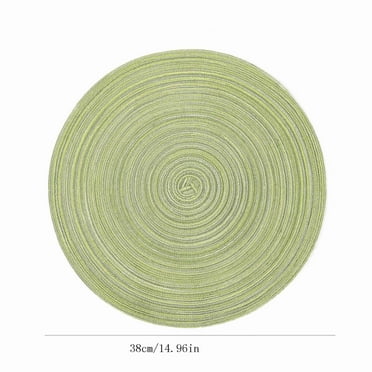 2 Pcs Placemats, 14.96 Inch for Dining Table Washable Woven Vinyl Non-Slip Placemat Heat-Resistant Durable Table Mats for Dining Table Easy to Clean