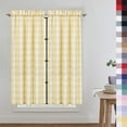 thumbnail image 1 of 2 Pcs Plaid Valances Curtain, Buffalo Check Rod Pocket Small Window Curtain Home Decor, 1 of 7