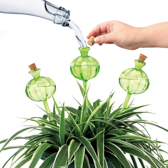 2 Pcs Planter Waterer Self Watering Globes, Transparent Mini Durable Clear Glass Globes Bulbs, Automatic Plant Water Bulbs, Watering Bulbs, for Indoor & Outdoor Succulent, Cute Dog