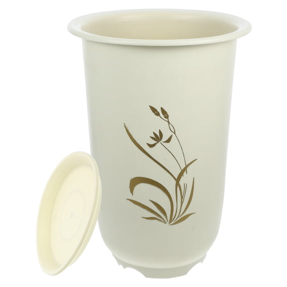 2 Pcs Planters Orchid Flowerpot Pots with Saucer Drainage Holes Child