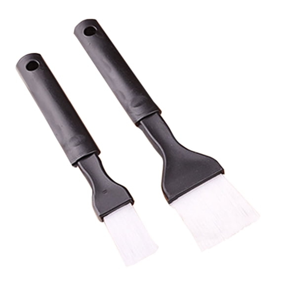 2 Pcs Plastic Basting Brush, BPA Free,Heat Resistant Plastic Brushes, Premium Cooking Brush for Sauce Marinade Meat Glazing, Oil Brush for BBQ Kitchen Cooking Baking and Grilling(Black)