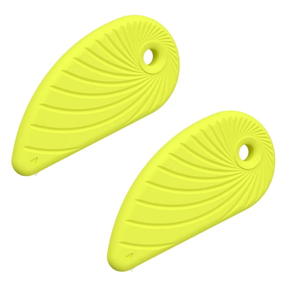 2 Pcs Plastic Blade Safety Cutter, Plastic Box Cutter, Mini Box Cutter Fits Keychain, Package Opener & Coupon Cutter, Small Box Cutter for Women, Package Opener, 2.4"x0.23"x1.2", Yellow