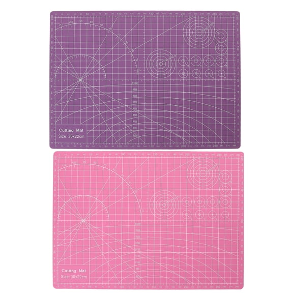 2 Pcs Plastic Cutting Board Security+ Engraving Cutting Mats A4 Cutting Pad Double-sided Cutting Board Paper Cutting Engraving Anti-cut Pad Rubber Stamp Board (pink + Purple) 2pcs Non-slip Pvc