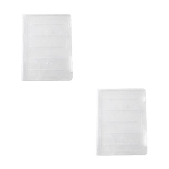 2 Pcs Plastic Document Storage Box, Clear File Box with Buckle Portable File Document Case, Letter Paper Storage Containers for Magazine, Scrapbook, Office School Supplies
