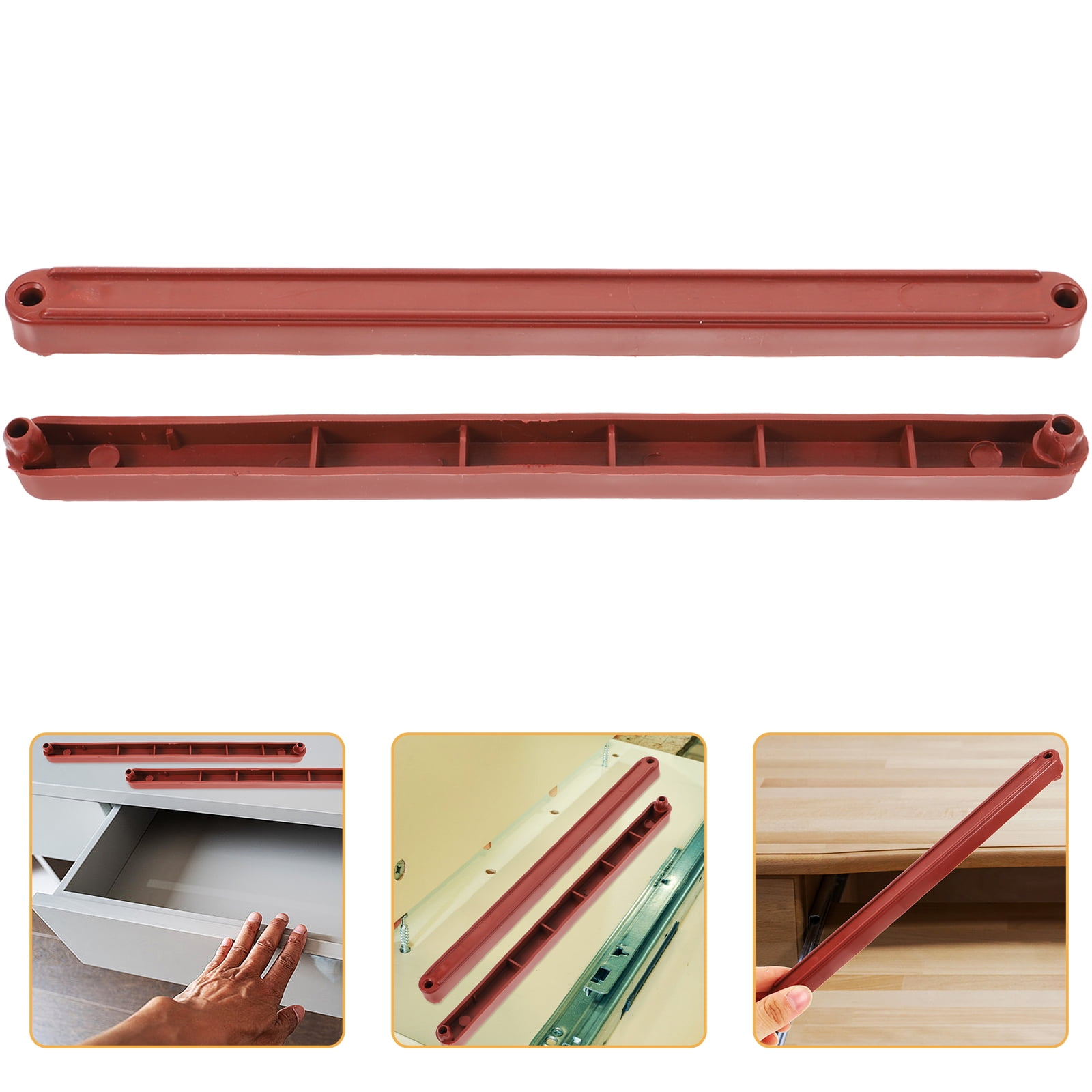 2 Pcs Plastic Drawer Rails Dresser Bottom Mount Drawer Slides Drawer ...